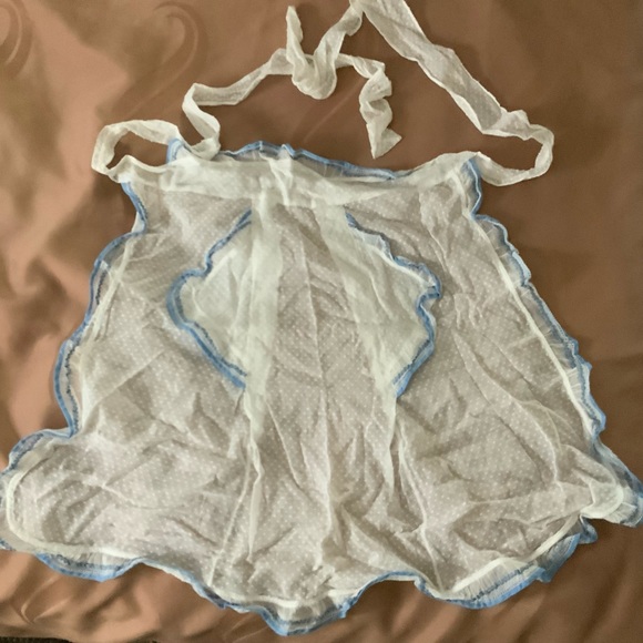 Vintage 1950s Swiss Dot Lace Cocktail Apron